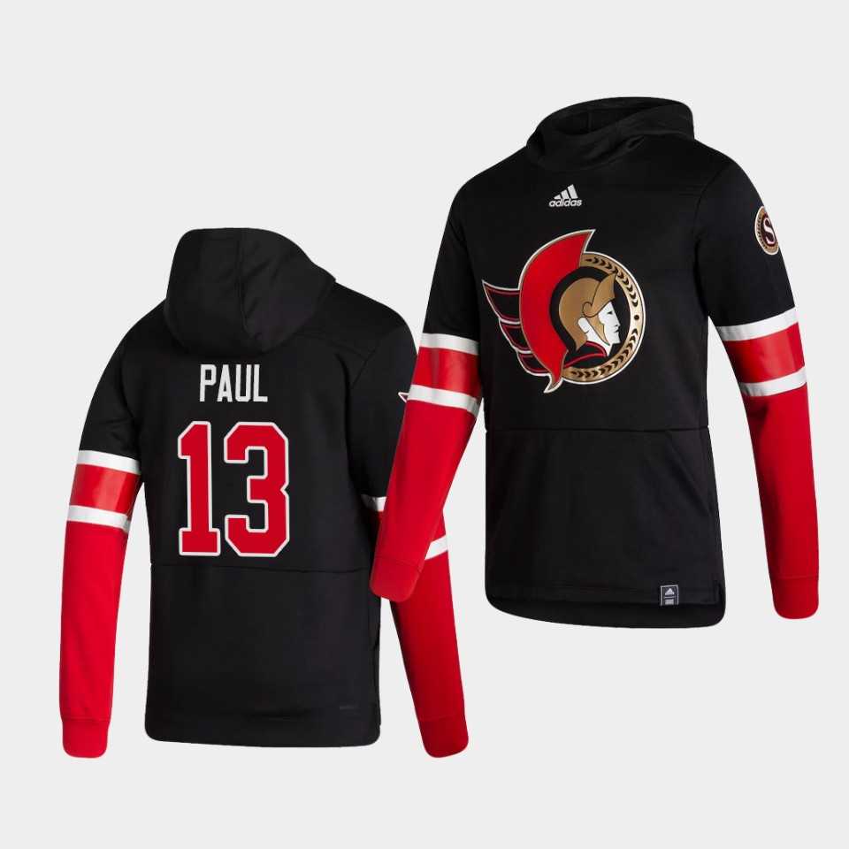 Men Ottawa Senators 13 Paul Black NHL 2021 Adidas Pullover Hoodie Jersey